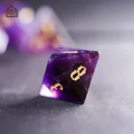 Dés en Améthyste, essentiels pour vos aventures ludiques
