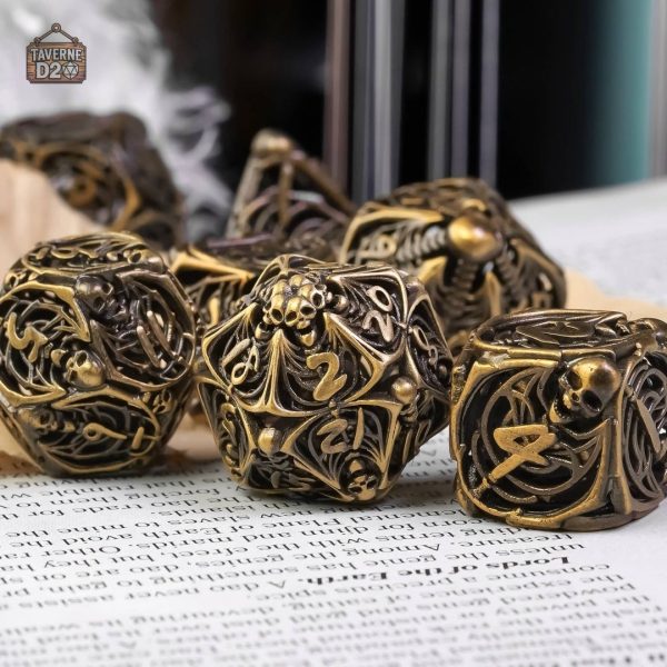 Dés Squelette, accessoire de jeu en métal