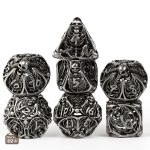Dés Squelette en métal pour jeux de rôle