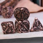 Ensemble de dés en métal, thème Squelette