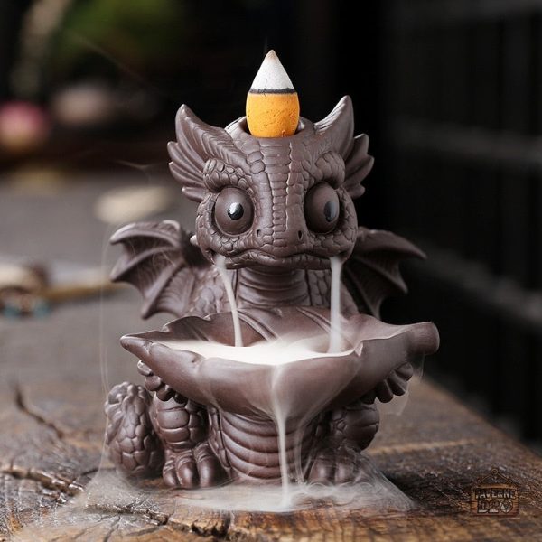 Encensoir en céramique avec motif de dragon, style unique