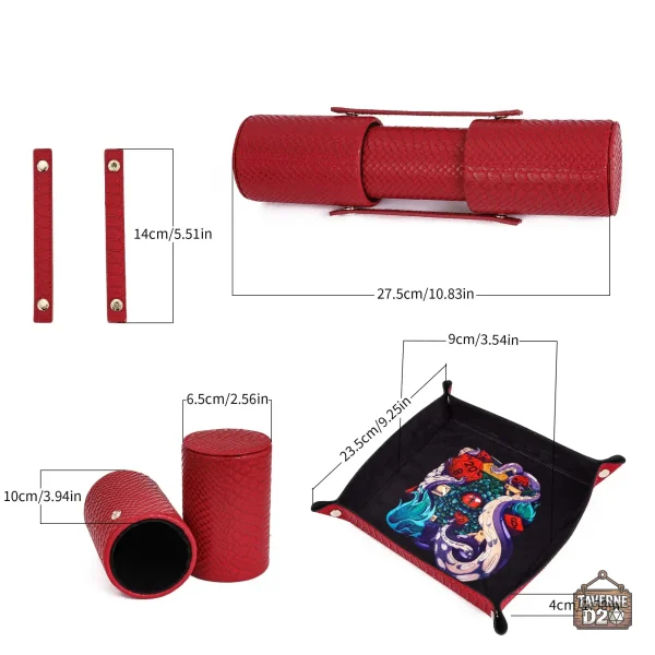 Rangement JDR en cuir, design sophistiqué et fonctionnel