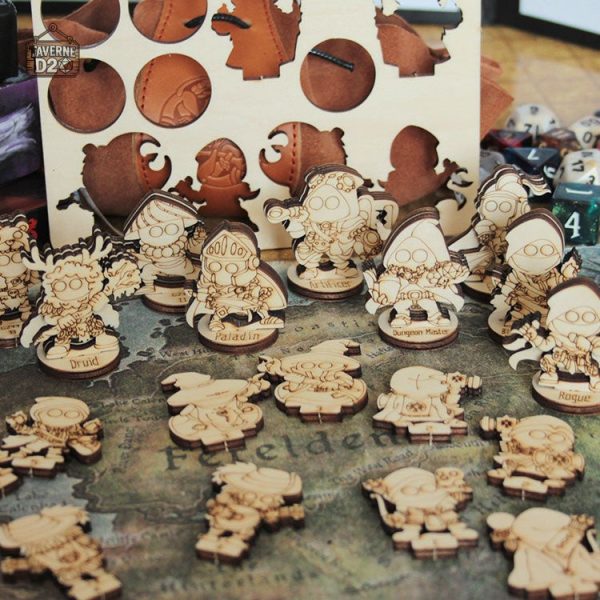 Accessoires de jeu en bois pour figurines