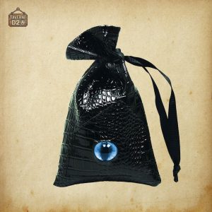 Bourse à dés dragon en cuir synthétique élégant