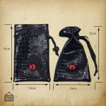Bourse à dés ornée de motifs de dragon stylisés