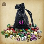 Bourse à dés design dragon, idéale pour les joueurs