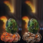 Œuf décoratif inspiré des légendes de dragons