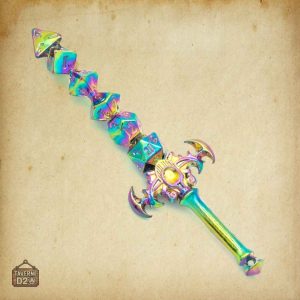 Pendentif épée en métal pour jeux de dés