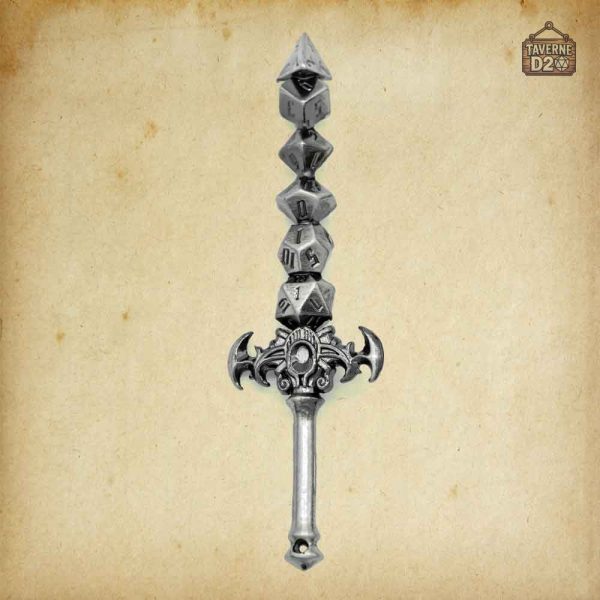 Accessoire de jeu : pendentif épée en métal