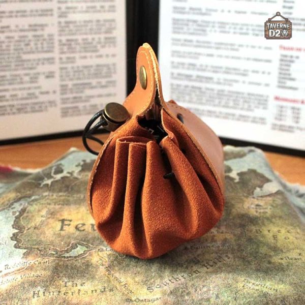 Bourse à dés en cuir de petite taille, pratique et stylée