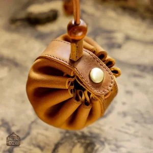 Bourse à dés en cuir végan, design élégant