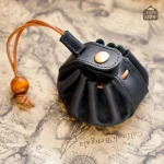 Bourse à dés, accessoire de jeu en cuir végan