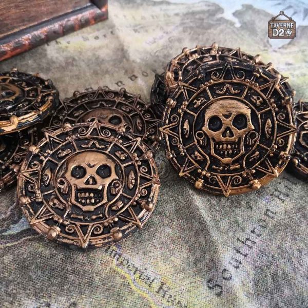 Variété de pièces de trésor pirate en plastique coloré