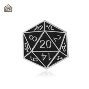 Variantes de pins D20, accessoires ludiques pour passionnés de jeux
