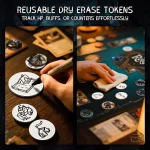 Pions de jeu de rôle : marqueurs effaçables pratiques