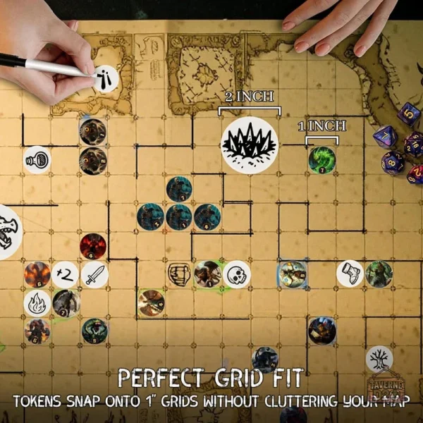 Pions réutilisables pour jeux de rôle dynamiques