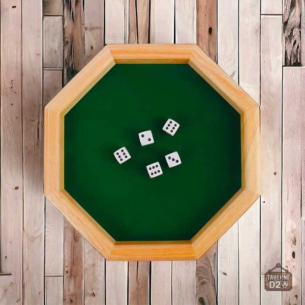 Piste de dés en bois pour des jeux de société