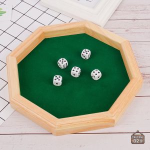 Accessoire de jeu : piste de dés en bois, divertissement garanti