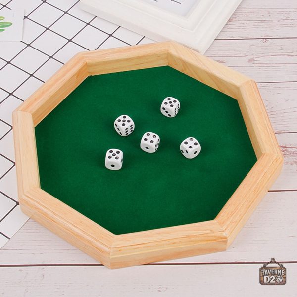 Accessoire de jeu : piste de dés en bois, divertissement garanti