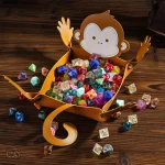 Piste de dés singe pour jeux de société amusants