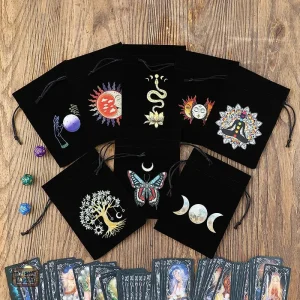 Sac à dés en velours pour collection de tarot