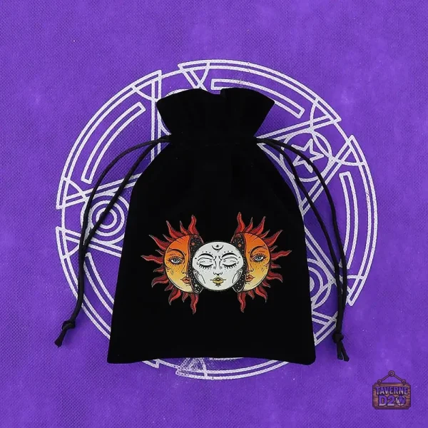 Sac à dés élégant en velours pour tarot