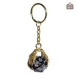 Porte-clé ludique D20 aux griffes de dragon