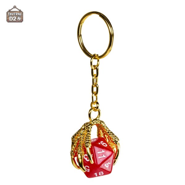 Porte-clé D20 dragon pour collectionneurs