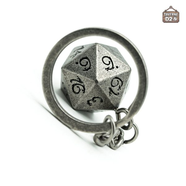Porte-clés D20 en métal, un cadeau original pour les passionnés