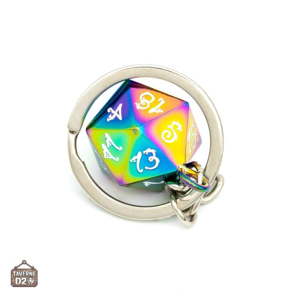 Porte-clés D20 en métal, un must-have pour les gamers