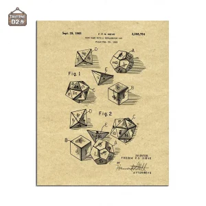 Poster Set de dés pour jeux de rôle