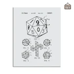 Poster artistique D20 pour ambiance geek