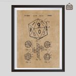 Affiche D20 pour passionnés de jeux de société