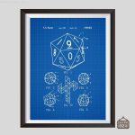 Affiche ludique D20 pour personnaliser votre espace