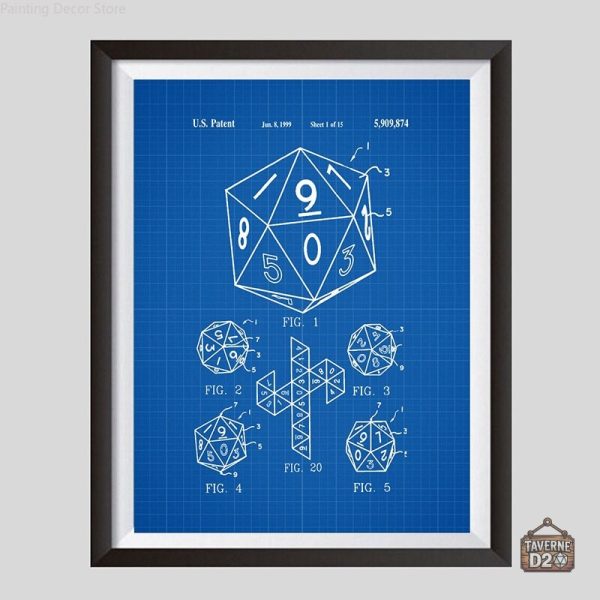 Affiche ludique D20 pour personnaliser votre espace