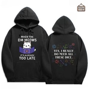 Pull JDR avec une illustration de chat Maître de Jeu