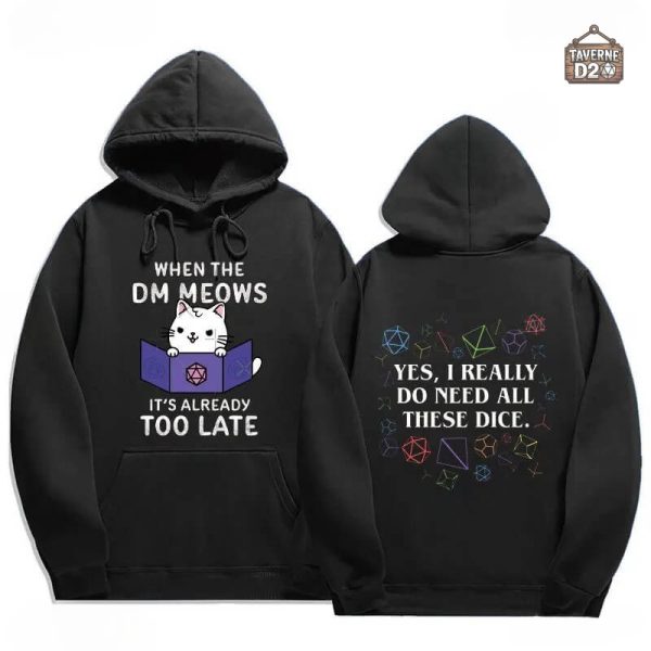 Pull JDR avec une illustration de chat Maître de Jeu