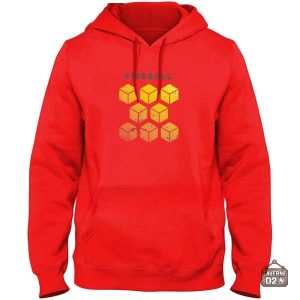Pull créatif DND avec design de boule de feu