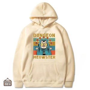 Pull JDR avec motif de chat, style ludique
