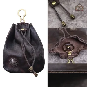 Sac à dés vintage en simili cuir