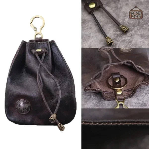 Sac à dés vintage en simili cuir
