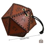 Bourse à dés en cuir pour un rangement stylé des dés D20