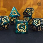 Set de dés Ouroboros colorés pour jeux de société