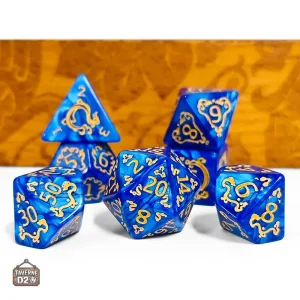 Dés avec motif Ouroboros, idéal pour les joueurs