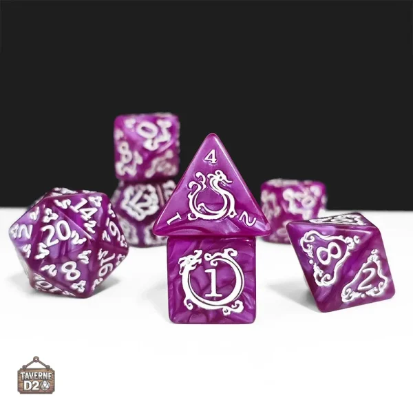 Set de dés thématique Ouroboros pour RPG