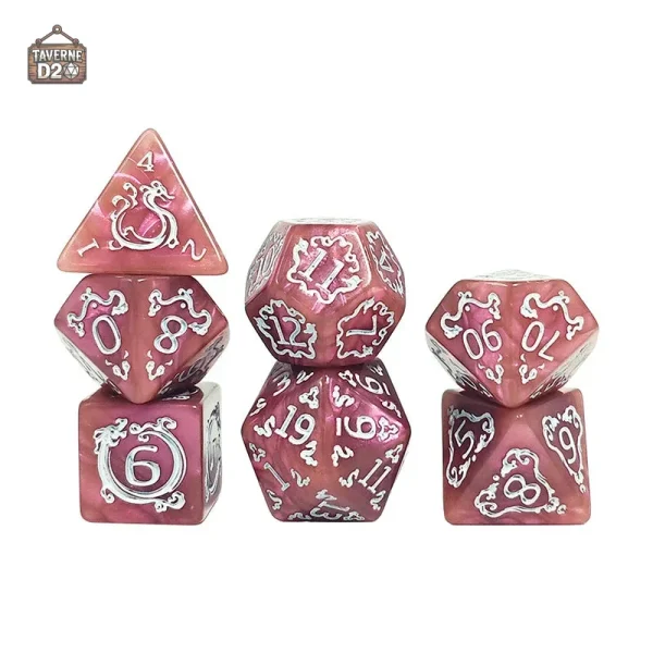 Dés stylisés avec motif serpent Ouroboros