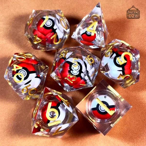 Accessoires de jeu : dés Pokeball uniques