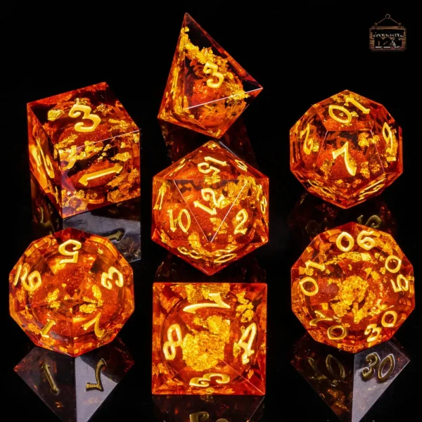 Élégant set de dés pour amateurs de jeux de rôle