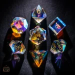 Dés en verre lumineux pour jeux de société