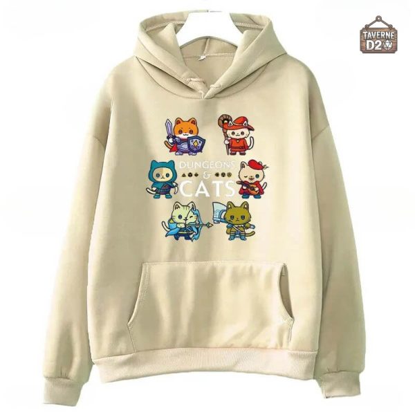 Sweat-shirt Dungeons & Dragons orné de chatons